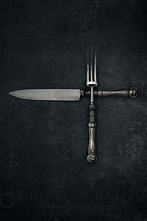 Vintage fork and knife